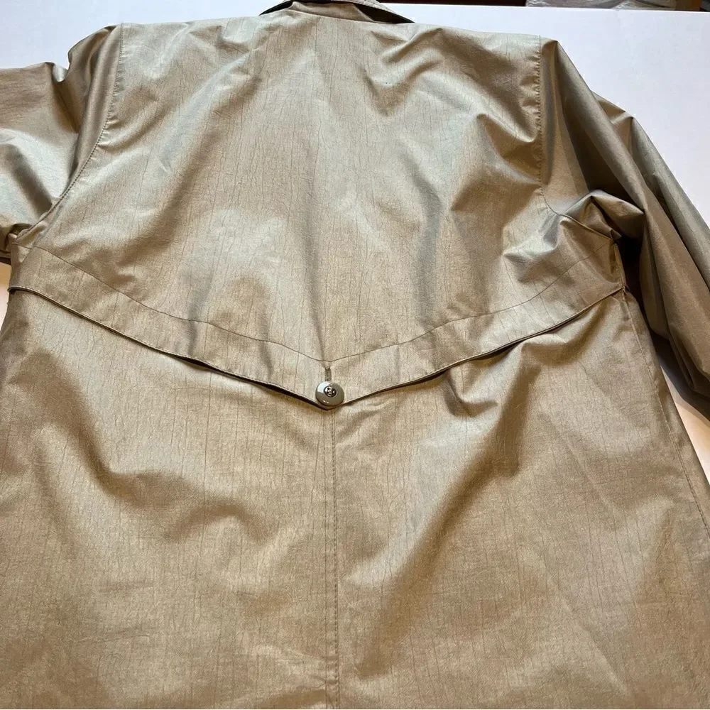Women's Trench/rain Coat Tan Size 6 - Picture 10 of 12
